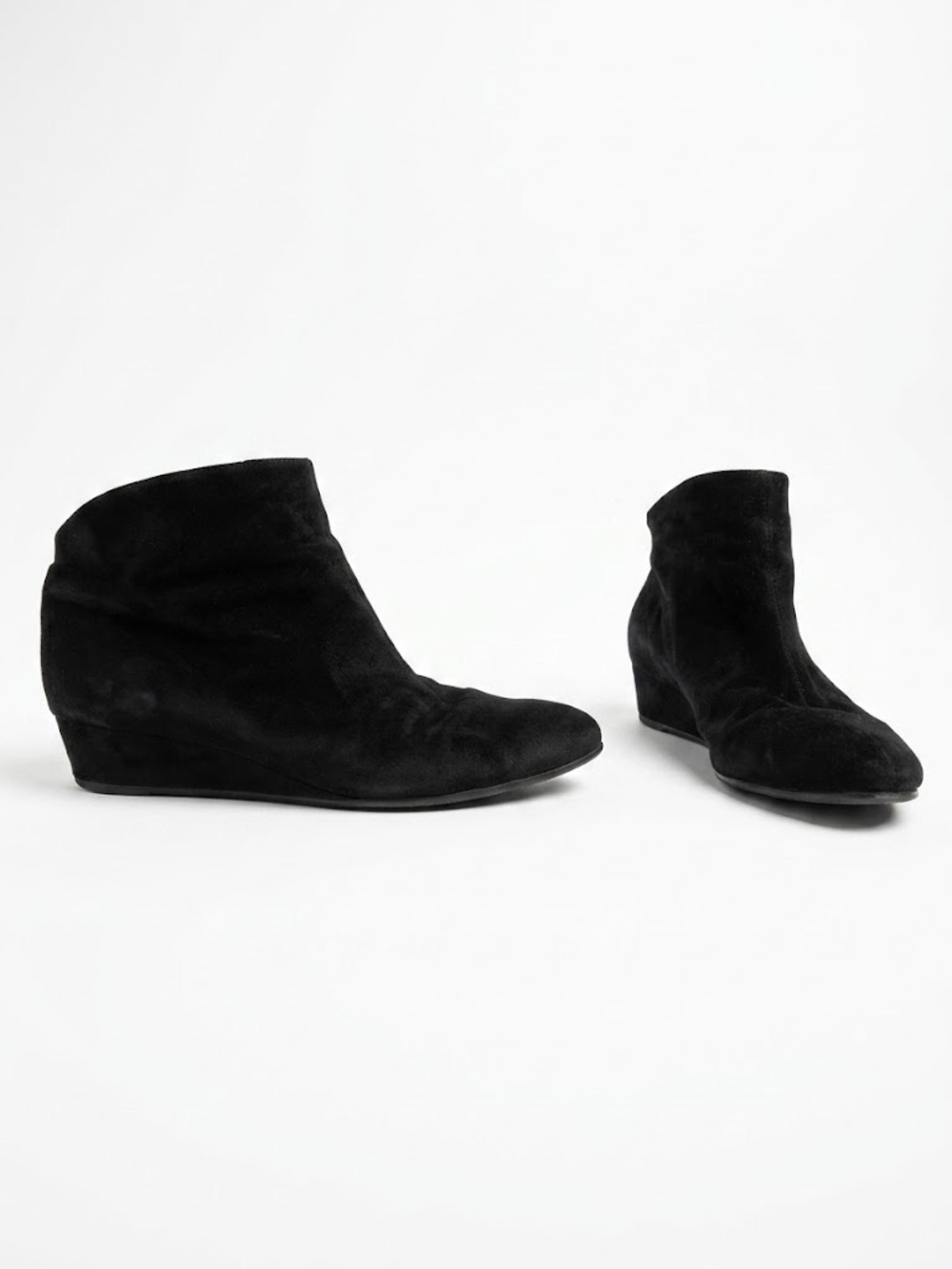 ALAÏA Chamois 30 black suede wedge boots booties size